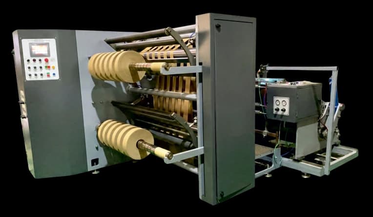 RK DPS-44 Roll to Roll Duplex Slitter Machine — full machine