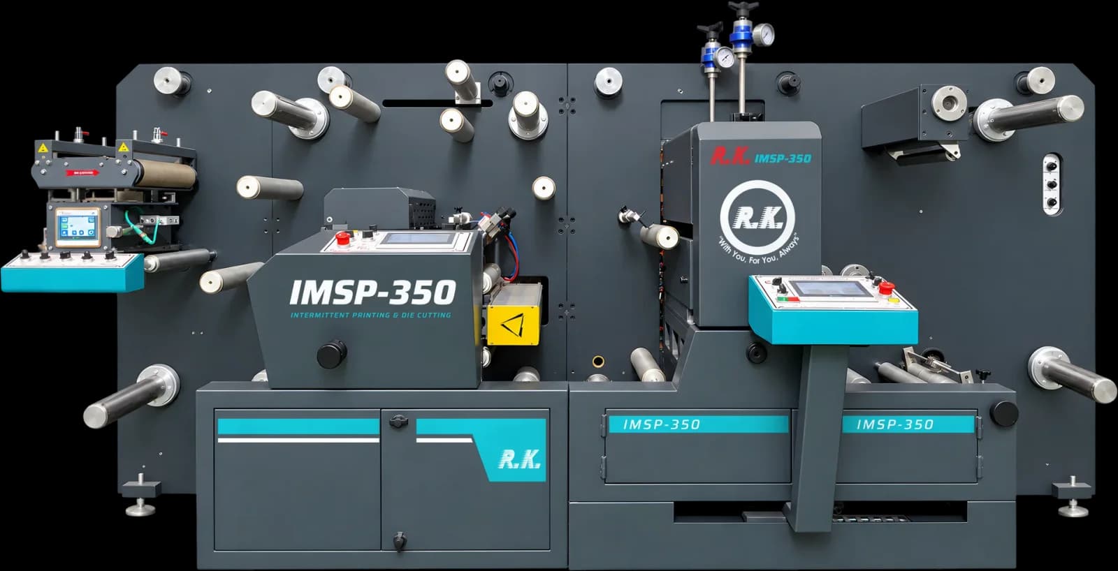 RK IMSP-350 Intermittent Printing & Die Cutting Machine, 1 to 12 Colour — full machine