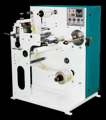 RK TR MPS-250 Micro Rotary Die Cutting & Slitting Machine with Manual Turret Rewinding