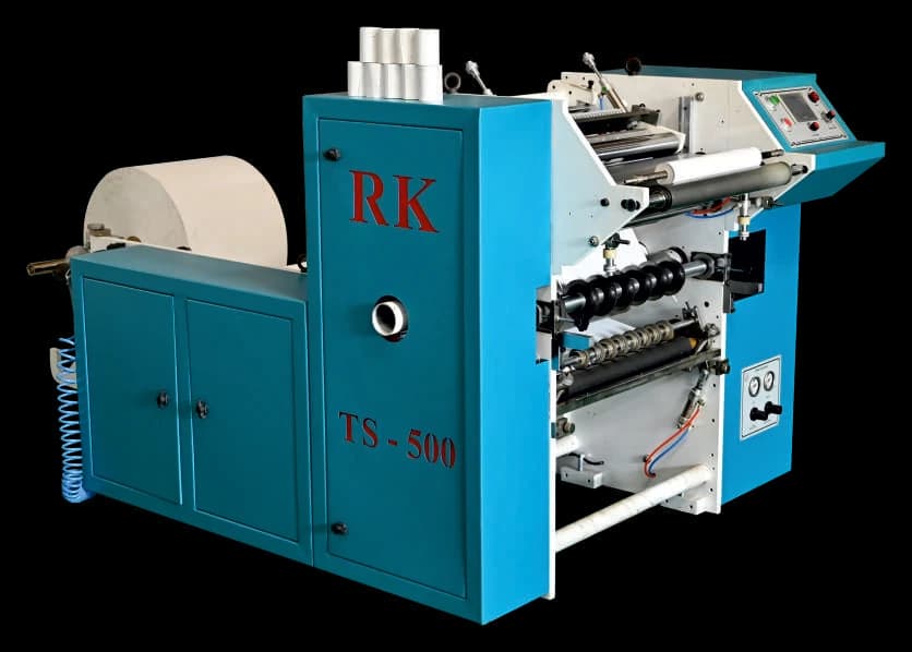 RK TS-500 Thermal Slitter Rewinder (POS Roll) Machine — full machine